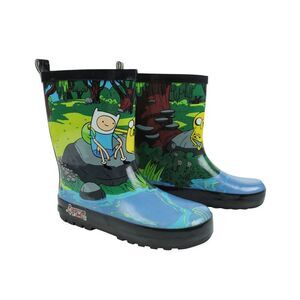 Adventure Time Boys Rubber Galoshes / Blue/Green/Brown